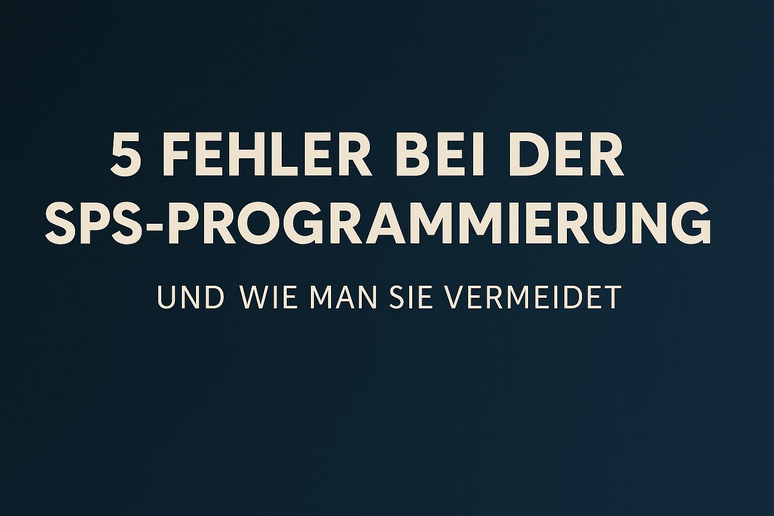 5 Fehler bei der SPS‑Programmierung und wie man sie vermeidet